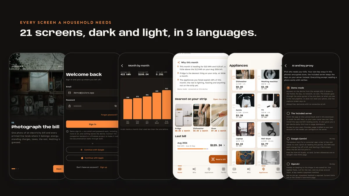 More screens — Joulora