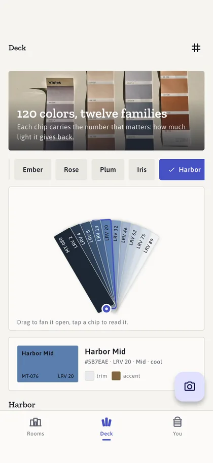 A fan deck with numbers on it — Mattora screen