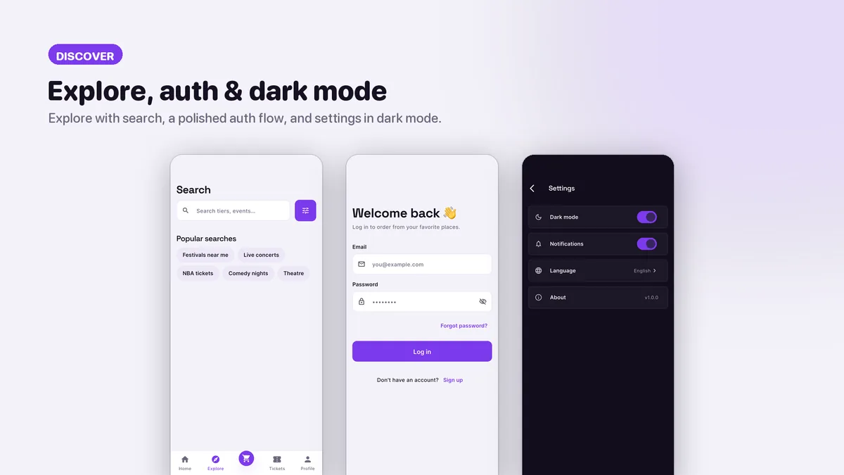 Event search and discovery by category — Tikora